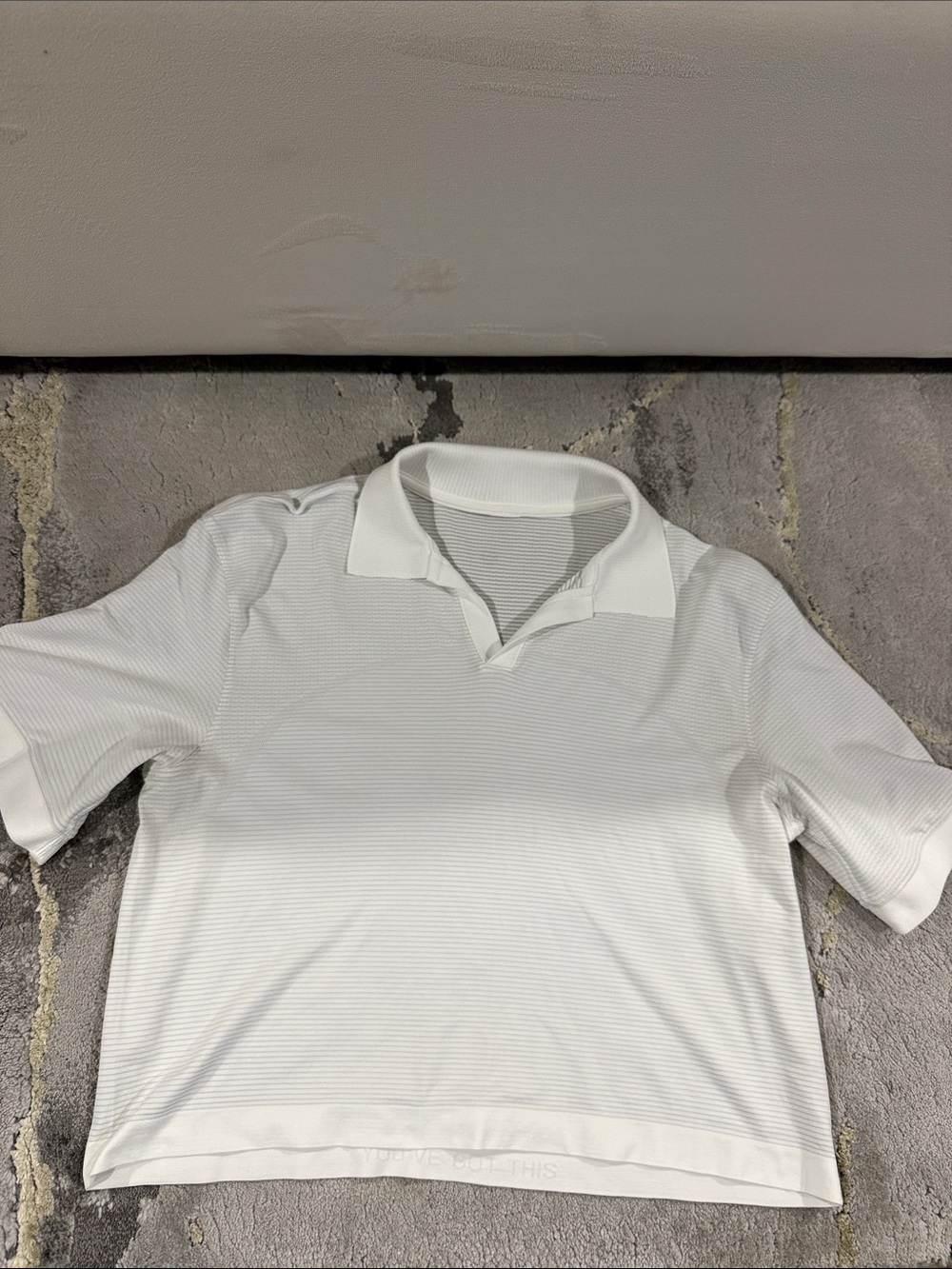 lululemon athletica Men's White Short-Sleeve Polo